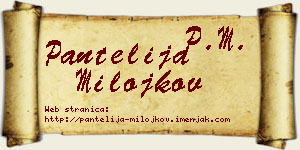 Pantelija Milojkov vizit kartica